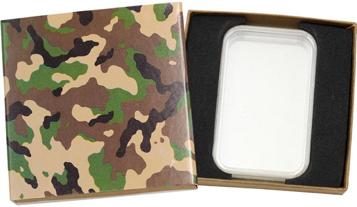 SilverTowne Natural Kraft Paper Gift Box with Camo Box Sleeve & Capsule - Product Packaging [Add $5.00]